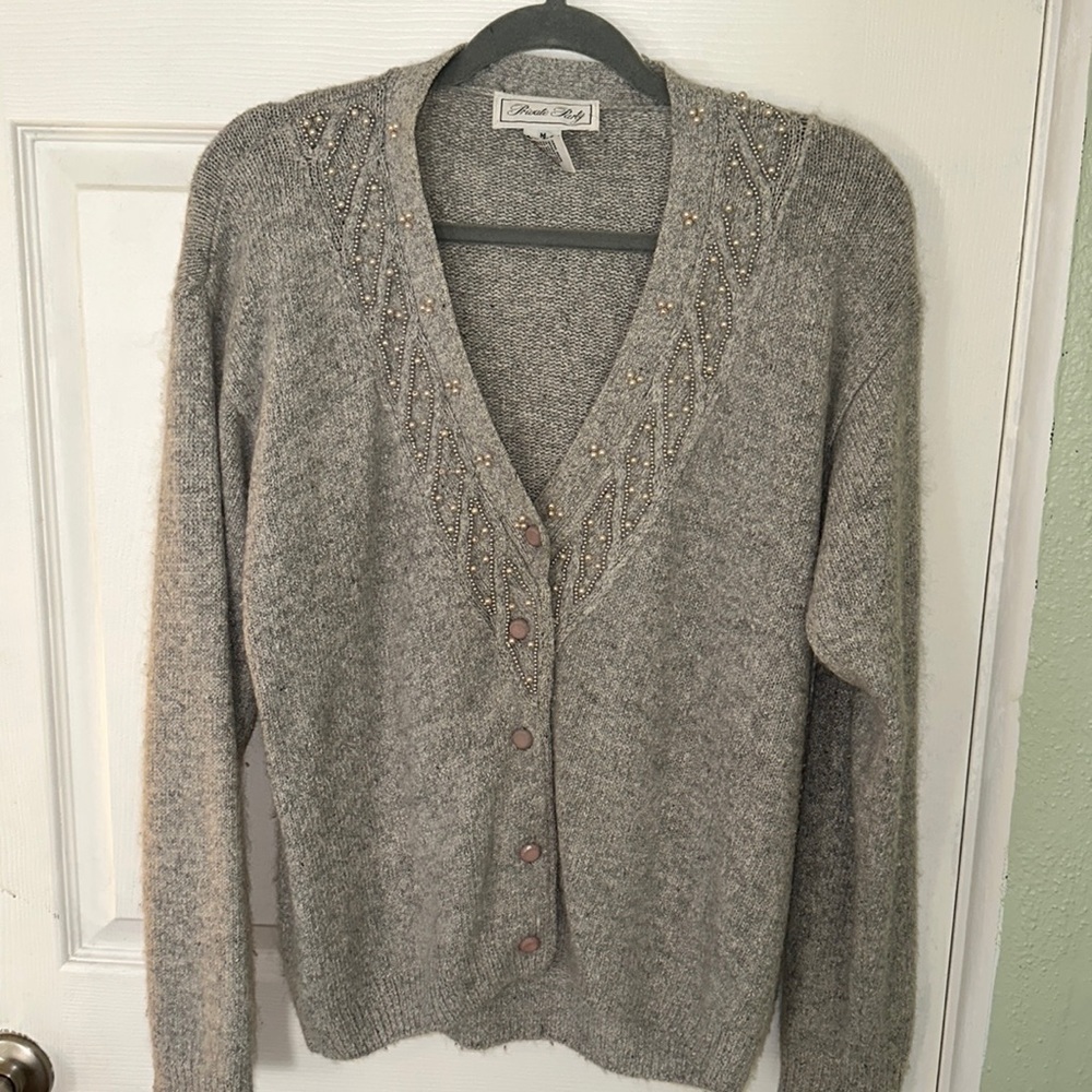 Vintage Private Party cardigan Sweater Sz M